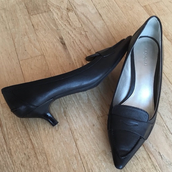 Coach Black Leather Winnie Pumps Sz8.5 - Picture 3 of 6